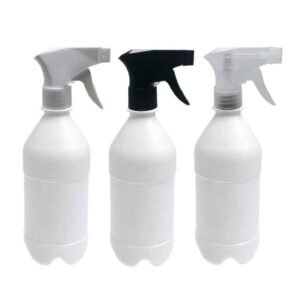 80 FRASCO PLÁSTICO BRANCO PET 500ML VALVULA GATILHO AGU