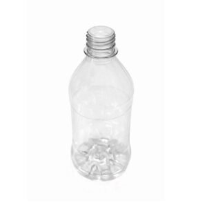186 FRASCO PLÁSTICO CRISTAL PET 500ML COM BATOQUE 1 FURO AGU