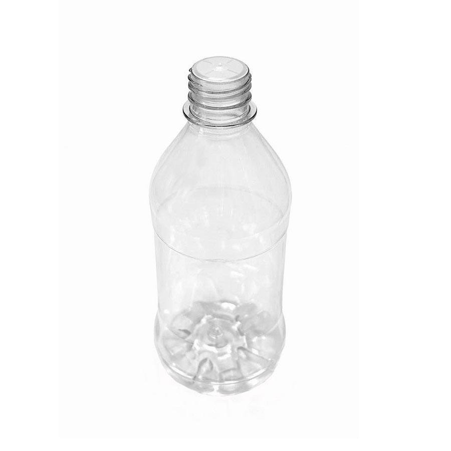 186 FRASCO PLÁSTICO CRISTAL PET 500ML COM BATOQUE 1 FURO AGU