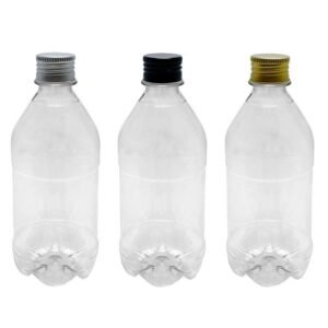 95 FRASCO PLÁSTICO CRISTAL 500ML TAMPA ALUMINIO S/ FURO AGU