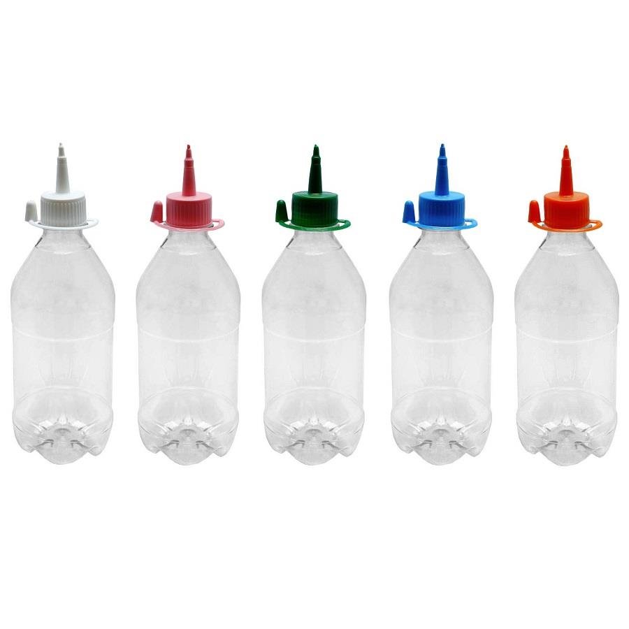 12 FRASCO PLÁSTICO CRISTAL PET 500ML BICO APLICADOR AGU - Imagem 2
