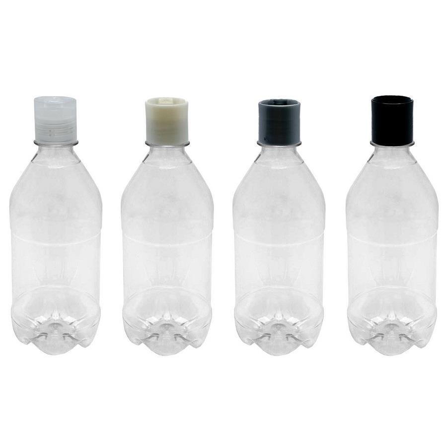 186 FRASCO PLÁSTICO CRISTAL PET 500ML COM TAMPA DISKTOP AGU - Imagem 2