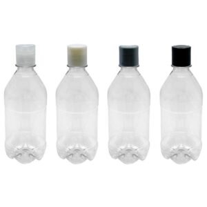 50 FRASCO PLÁSTICO CRISTAL PET 500ML COM TAMPA DISKTOP AGU