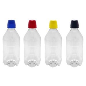 50 FRASCO PLÁSTICO CRISTAL 500ML TAMPA DOSADORA 20ML AGU