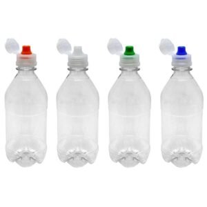 12 FRASCO PLÁSTICO CRISTAL 500ML TAMPA SPORT FLIPTOP AGU