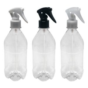 10 FRASCO PLÁSTICO CRISTAL 500ML VALVULA MINI GATILHO AGU