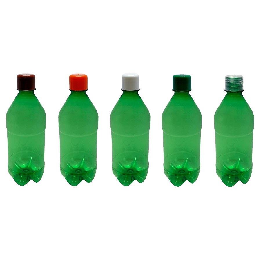 12 FRASCO VERDE PET 500ML AROMATIZANTE TAMPA BATOQUE AGU - Imagem 3