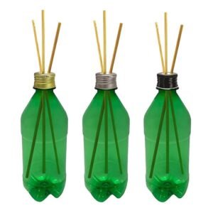95 FRASCO PLÁSTICO VERDE PET 500ML TAMPA DIFUSOR VARETA AGU