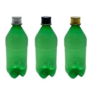 12 FRASCO PLÁSTICO VERDE 500ML TAMPA ALUMINIO S/ FURO AGU