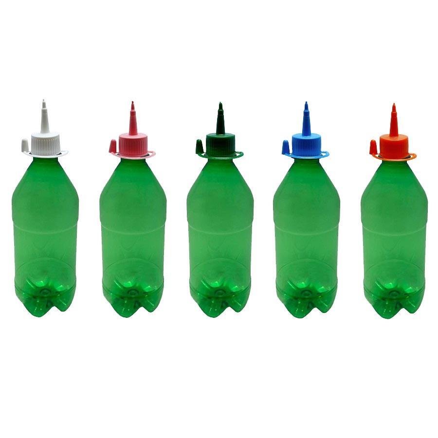 50 FRASCO PLÁSTICO VERDE PET 500ML BICO APLICADOR AGU - Imagem 2