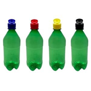 95 FRASCO PLÁSTICO VERDE 500ML TAMPA FLIPTOP BATOQUE AGU