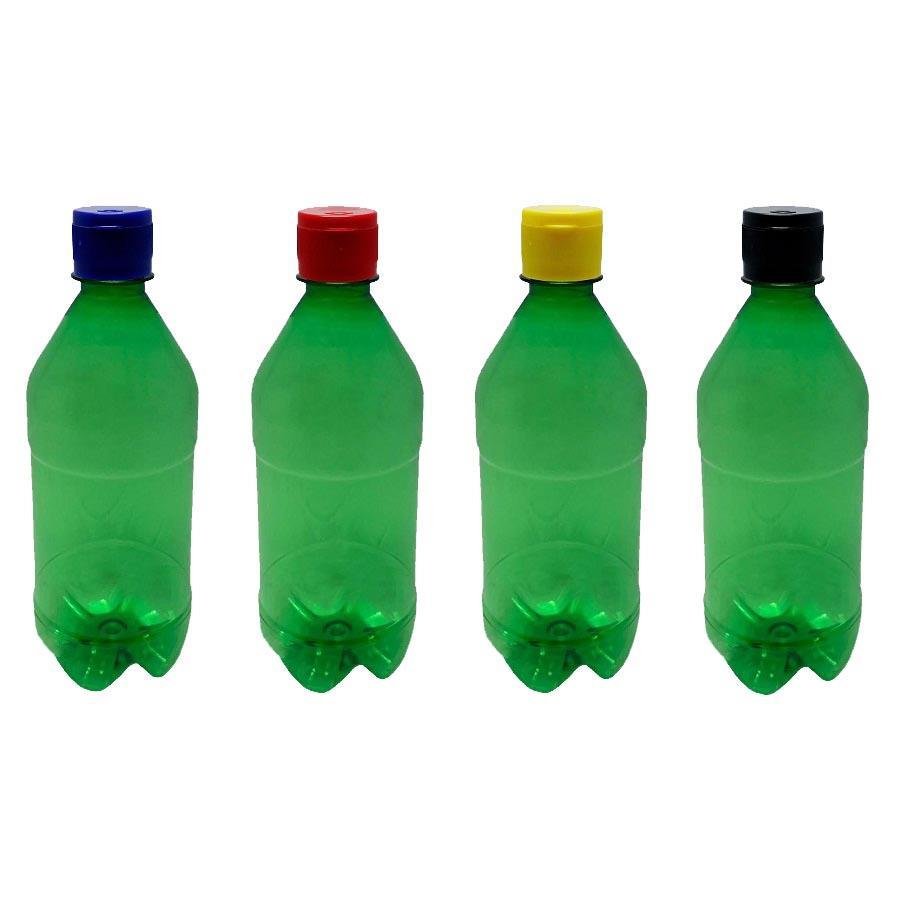 95 FRASCO PLÁSTICO VERDE 500ML TAMPA FLIPTOP BATOQUE AGU - Imagem 3