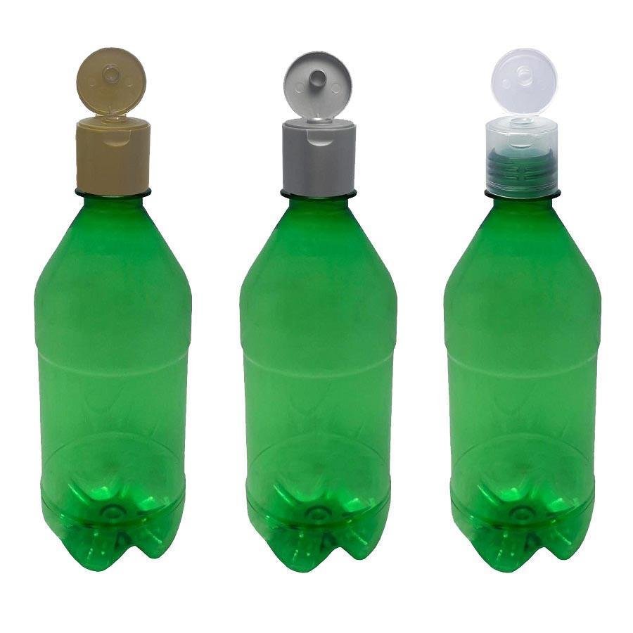 95 FRASCO PLÁSTICO VERDE PET 500ML FLIPTOP FURO ABERTO AGU - Imagem 2