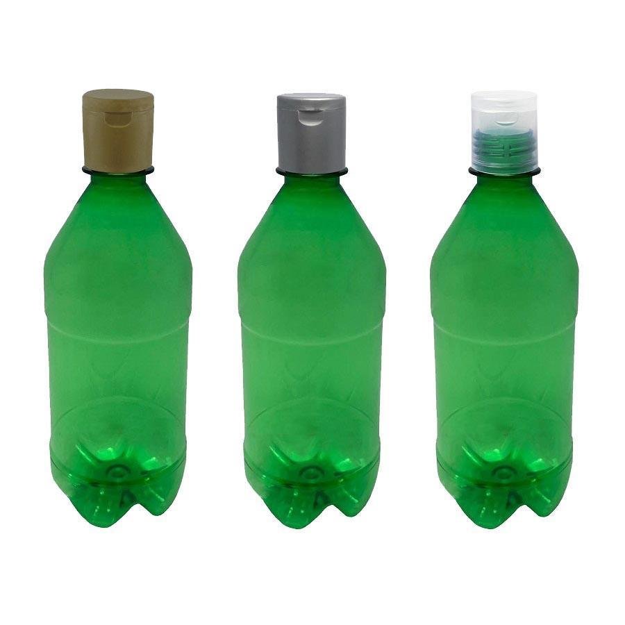 95 FRASCO PLÁSTICO VERDE PET 500ML FLIPTOP FURO ABERTO AGU - Imagem 4