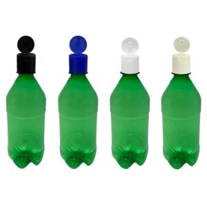 95 FRASCO PLÁSTICO VERDE PET 500ML FLIPTOP FURO ABERTO AGU