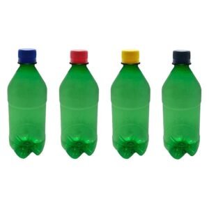 186 FRASCO PLÁSTICO VERDE 500ML COM TAMPA ROSCA LACRE AGU
