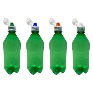 95 FRASCO PLÁSTICO VERDE PET 500ML TAMPA SPORT FLIPTOP AGU