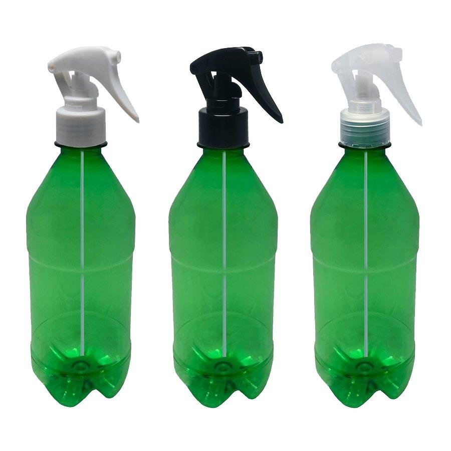 10 FRASCO PLÁSTICO VERDE PET 500ML VALVULA MINI GATILHO AGU
