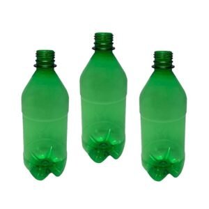 100 FRASCO PLÁSTICO VERDE PET 500ML SEM TAMPAS AGU