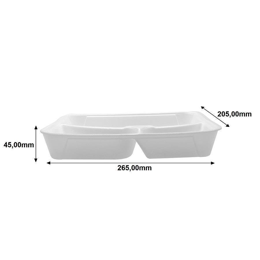 300 MARMITEX ISOPOR 3 DIVISÓRIAS HF100/3 TAMPA PET FIBRAFORM - Imagem 7