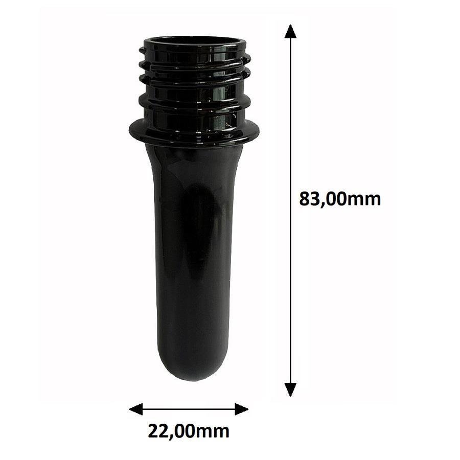 47 PREFORMA AMBAR 18ML PET 17G TUBETE 8CM ROSCA 2 BICO - Imagem 6