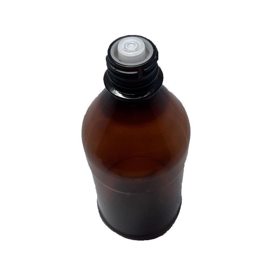 50 FRASCO PLÁSTICO AMBAR PET 500ML COM TAMPA S BATOQUE AGU - Imagem 3