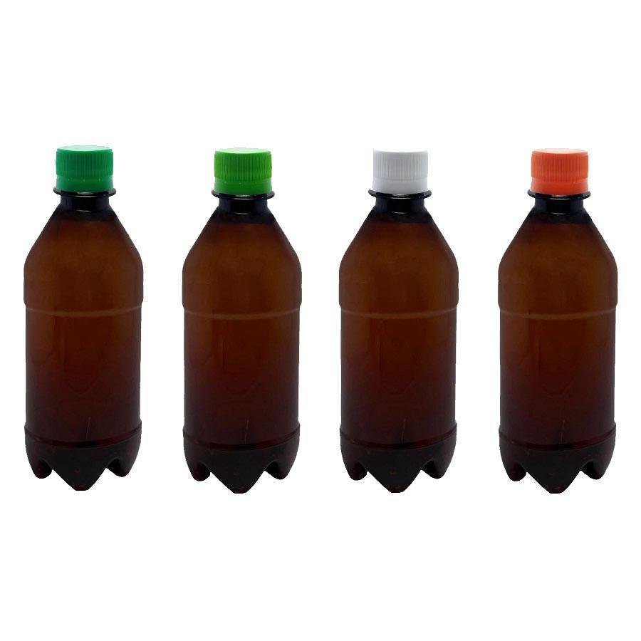 186 FRASCO PLÁSTICO AMBAR PET 500ML COM TAMPA S BATOQUE AGU - Imagem 2