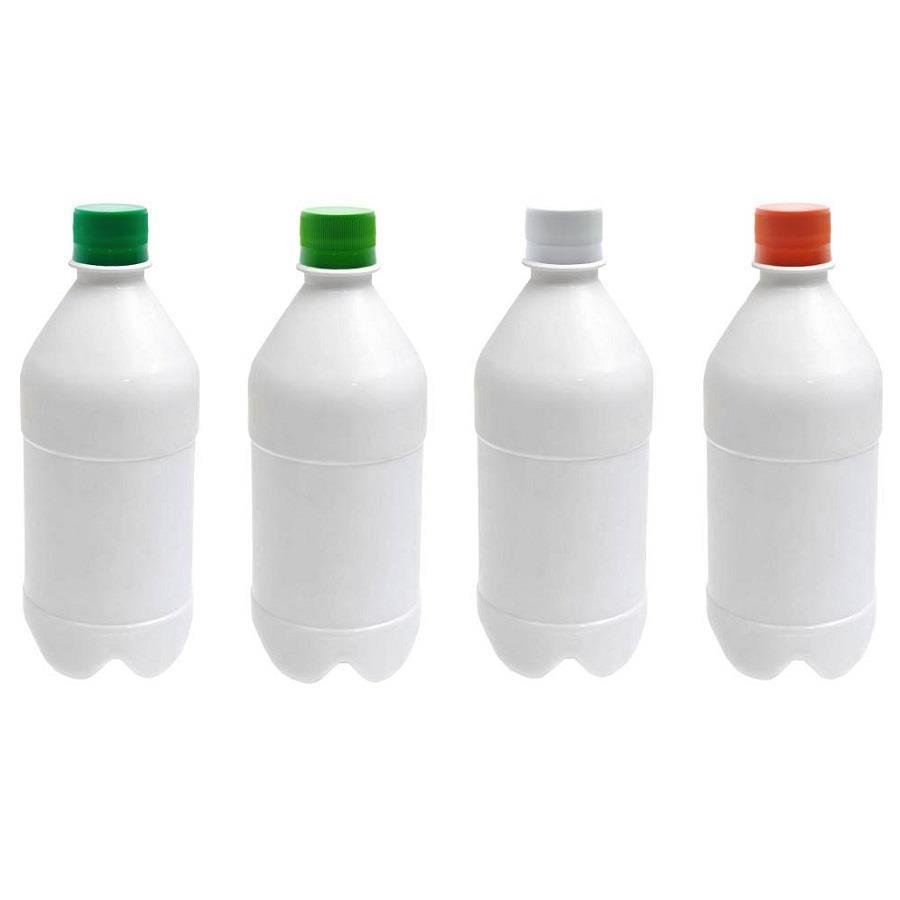 95 FRASCO PLÁSTICO BRANCO PET 500ML COM TAMPA S BATOQUE AGU - Imagem 2