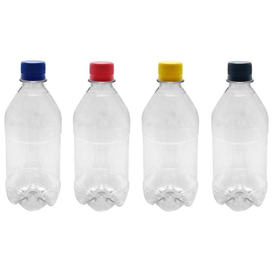 186 FRASCO PLÁSTICO CRISTAL 500ML COM TAMPA S BATOQUE AGU