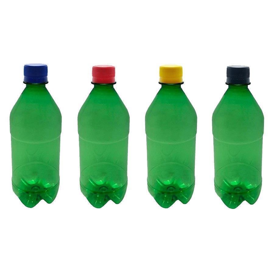 186 FRASCO PLÁSTICO VERDE PET 500ML COM TAMPA S BATOQUE AGU