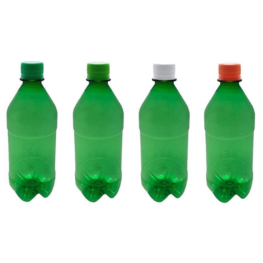 50 FRASCO PLÁSTICO VERDE PET 500ML COM TAMPA S BATOQUE AGU - Imagem 2