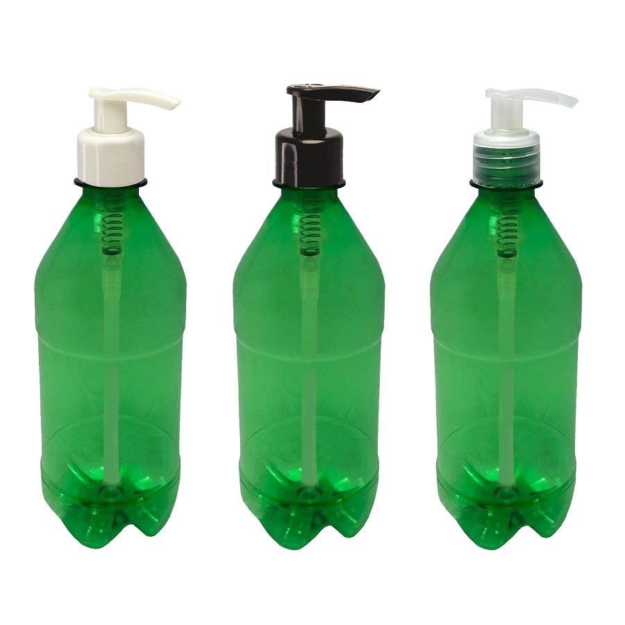 10 FRASCO PLÁSTICO VERDE PET 500ML VALVULA BICO PATO S AGU