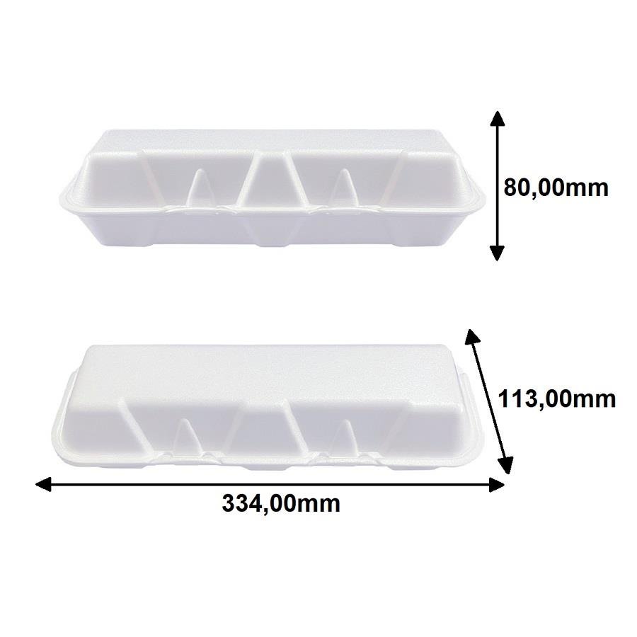 20 LANCHEIRA ISOPOR BRANCA 334X113X80MM DARNEL L1 D414101 - Imagem 6